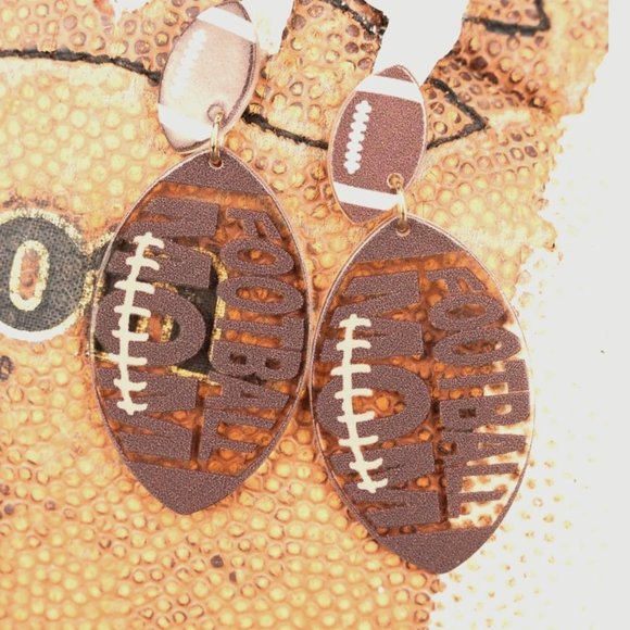 One Blessed Nana Jewelry - * NWT BOUTIQUE MAKE A PLAY FOOTBALL MOM  ACRYLIC EARRINGS